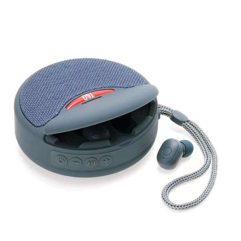 2 i 1 utendørs bærbar minihøyttaler med bluetooth-hodetelefoner