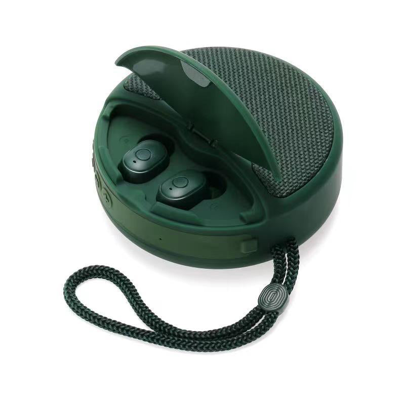 2 i 1 utendørs bærbar minihøyttaler med bluetooth-hodetelefoner