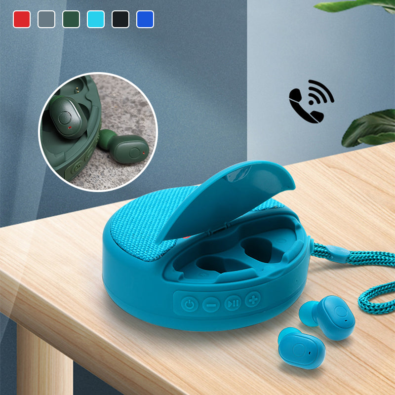 2 i 1 utendørs bærbar minihøyttaler med bluetooth-hodetelefoner