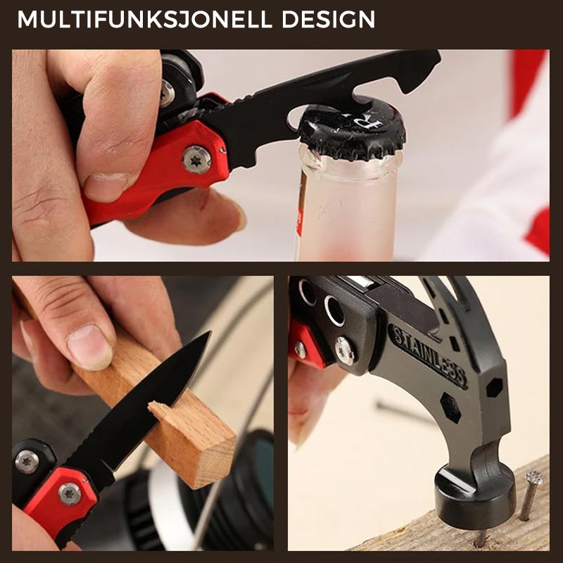 Multifunksjonell tang med minihammer og mye mer